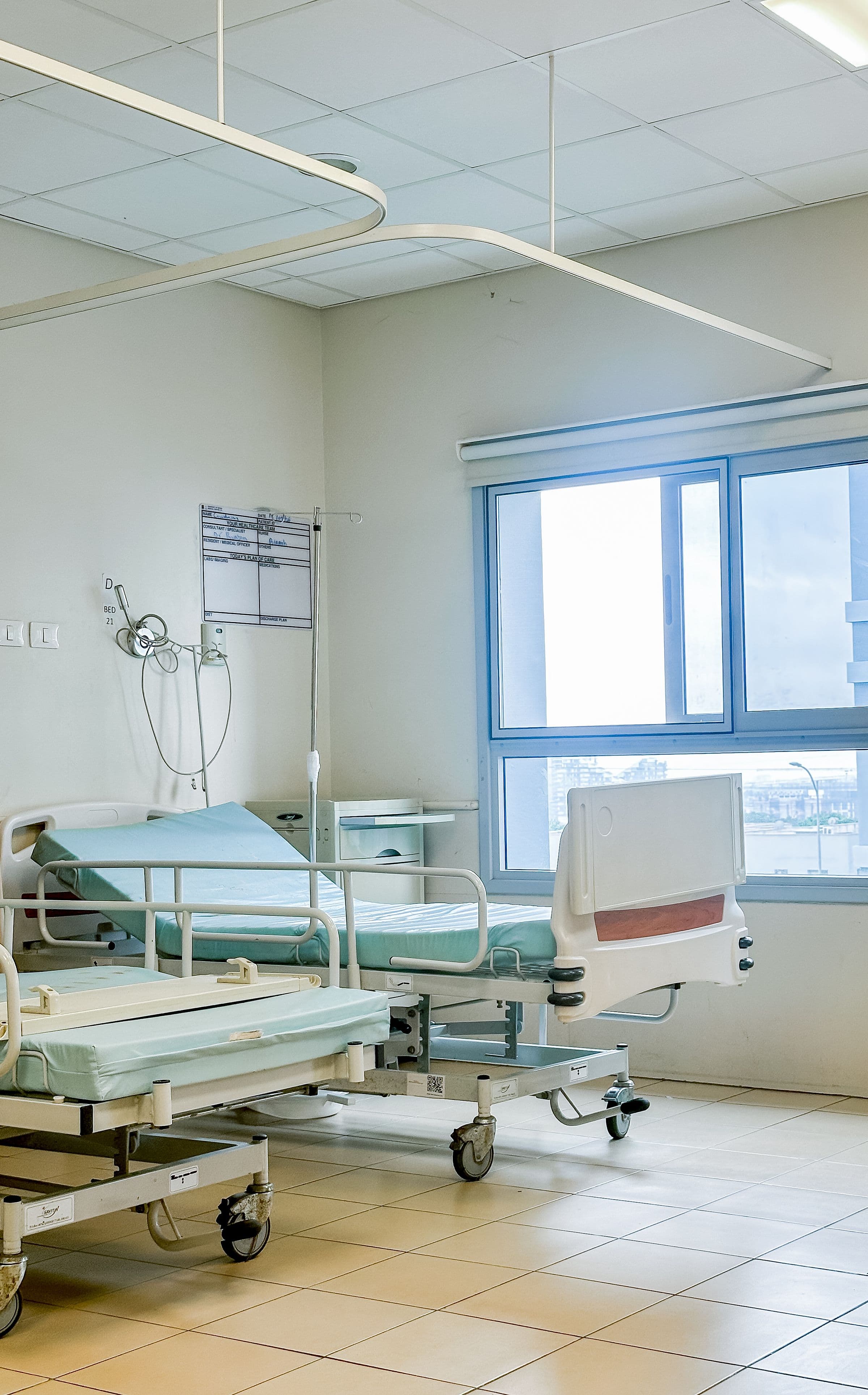 A prepared hospital ward in Accra